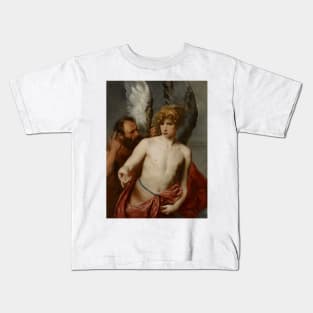 Daedalus and Icarus by Anthony van Dyck Kids T-Shirt